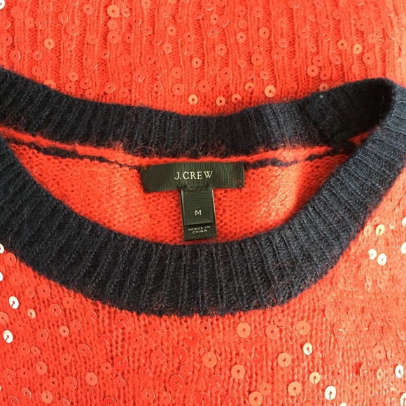 J. Crew red & blue sequin sweater - Picture 3 of 6